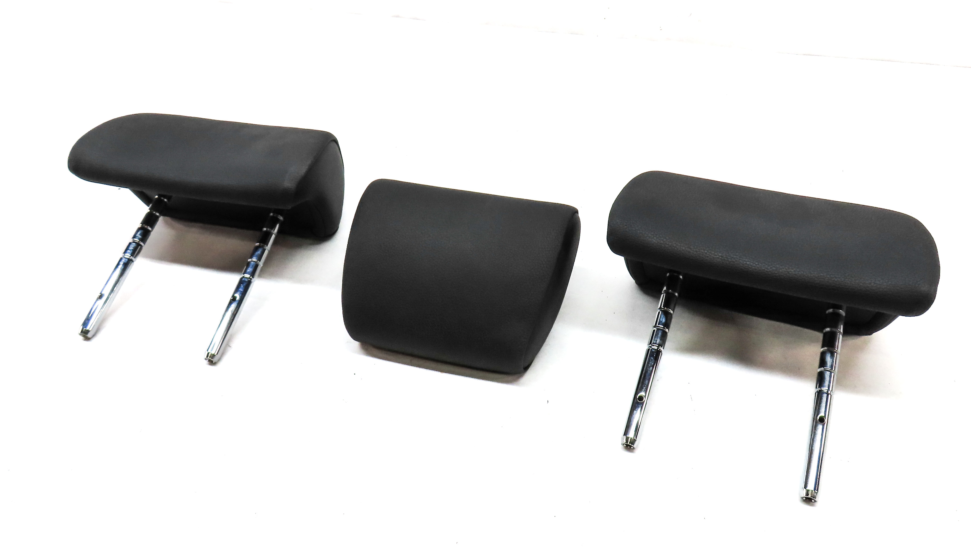 11-15 BMW 7 SERIES (F01) REAR LEFT RIGHT & CENTER SEAT HEADREST SET 3 (Black) — exact item pictured